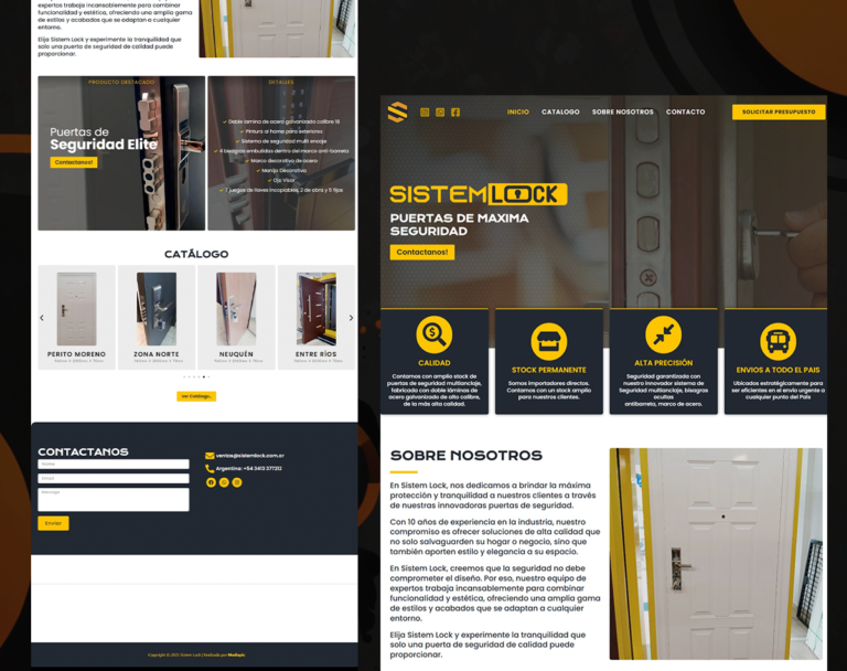 Sitio web de Sistem Lock